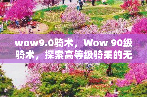 wow9.0骑术，Wow 90级骑术，探索高等级骑乘的无限可能