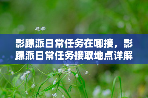 影踪派日常任务在哪接，影踪派日常任务接取地点详解