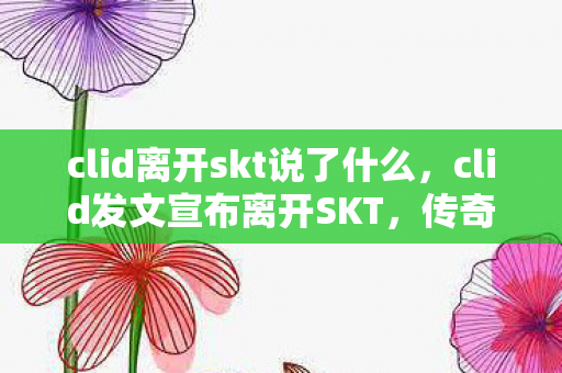 clid离开skt说了什么，clid发文宣布离开SKT，传奇背后的故事与未来展望