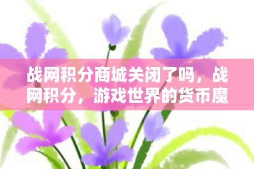 战网积分商城关闭了吗，战网积分，游戏世界的货币魔法