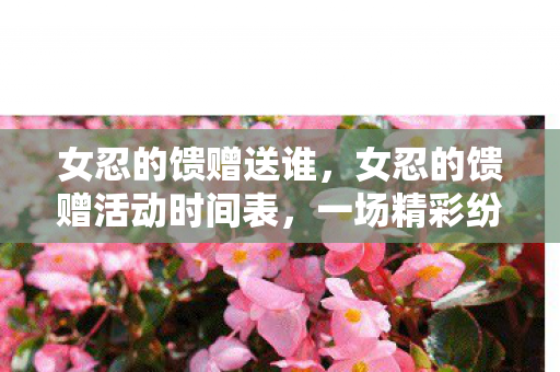 女忍的馈赠送谁，女忍的馈赠活动时间表，一场精彩纷呈的盛宴