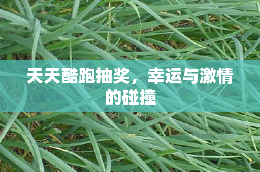 天天酷跑抽奖，幸运与激情的碰撞