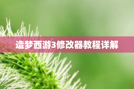 造梦西游3修改器教程详解