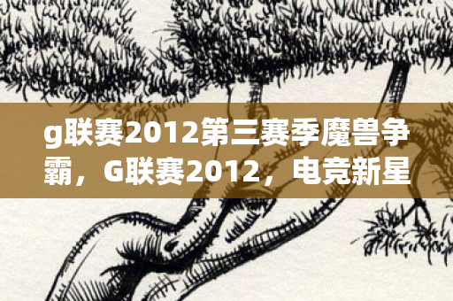 g联赛2012第三赛季魔兽争霸，G联赛2012，电竞新星在这里诞生