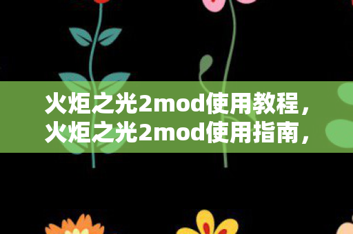 火炬之光2mod使用教程，火炬之光2mod使用指南，解锁游戏新体验