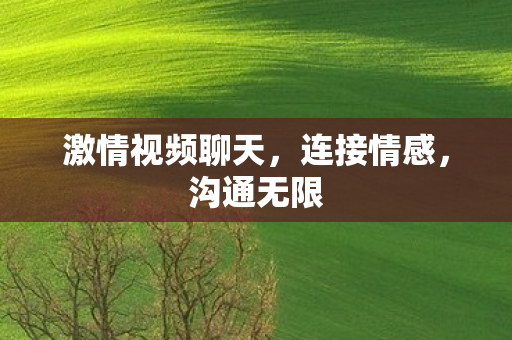 激情视频聊天，连接情感，沟通无限