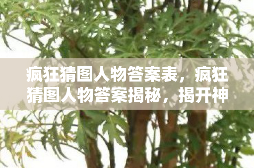 疯狂猜图人物答案表，疯狂猜图人物答案揭秘，揭开神秘面纱，探寻背后的故事