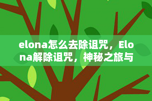 elona怎么去除诅咒，Elona解除诅咒，神秘之旅与命运的转折