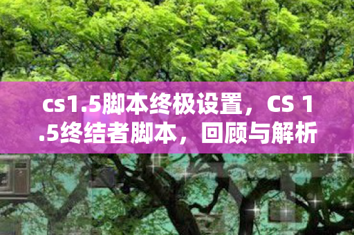 cs1.5脚本终极设置，CS 1.5终结者脚本，回顾与解析