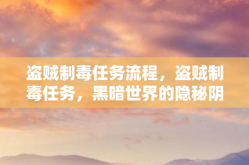 盗贼制毒任务流程，盗贼制毒任务，黑暗世界的隐秘阴谋