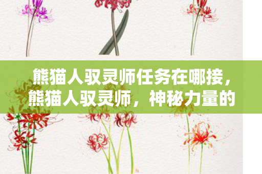 熊猫人驭灵师任务在哪接，熊猫人驭灵师，神秘力量的传承与探索