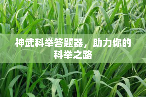 神武科举答题器，助力你的科举之路