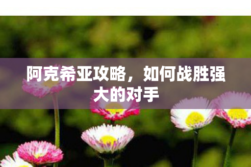 阿克希亚攻略，如何战胜强大的对手
