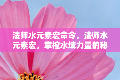 法师水元素宏命令，法师水元素宏，掌控水域力量的秘密技巧