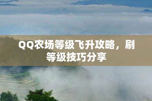QQ农场等级飞升攻略，刷等级技巧分享