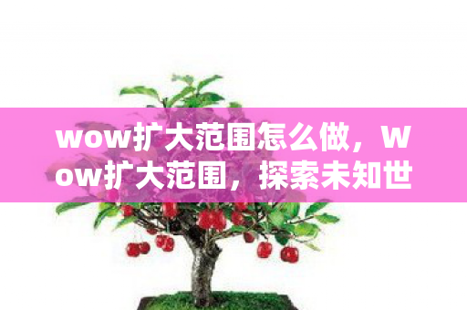wow扩大范围怎么做，Wow扩大范围，探索未知世界的无限可能