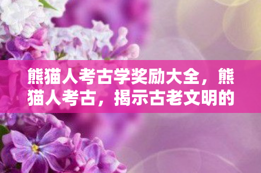 熊猫人考古学奖励大全，熊猫人考古，揭示古老文明的神秘面纱