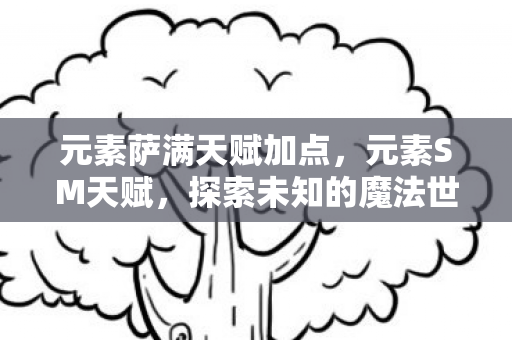 元素萨满天赋加点，元素SM天赋，探索未知的魔法世界