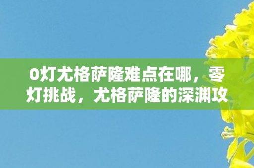 0灯尤格萨隆难点在哪，零灯挑战，尤格萨隆的深渊攻略与打法详解