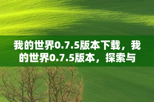 我的世界0.7.5版本下载，我的世界0.7.5版本，探索与冒险的无限可能