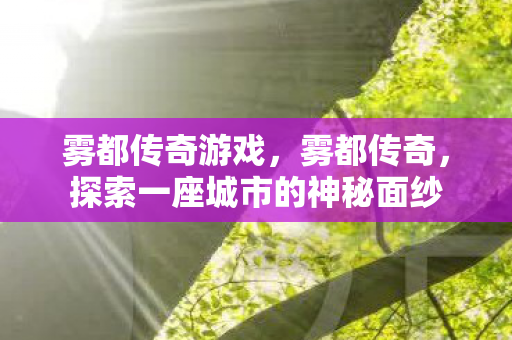 雾都传奇游戏，雾都传奇，探索一座城市的神秘面纱