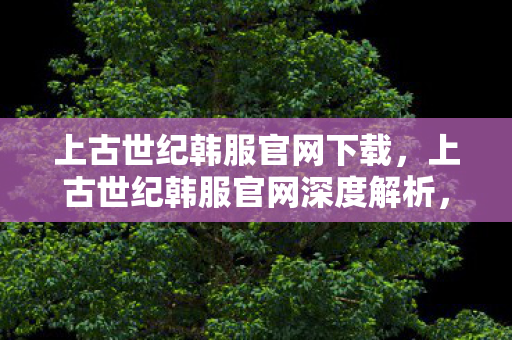 上古世纪韩服官网下载，上古世纪韩服官网深度解析，游戏特色、更新内容与玩家社区