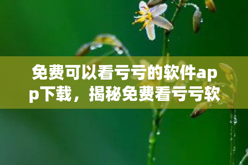 免费可以看亏亏的软件app下载，揭秘免费看亏亏软件背后的真相，你真的敢下载吗？