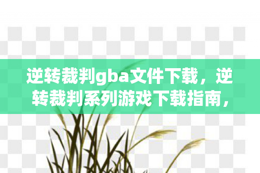 逆转裁判gba文件下载，逆转裁判系列游戏下载指南，如何下载GBA逆转裁判1