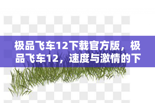 极品飞车12下载官方版，极品飞车12，速度与激情的下载之旅