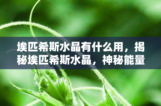 埃匹希斯水晶有什么用，揭秘埃匹希斯水晶，神秘能量的传奇故事