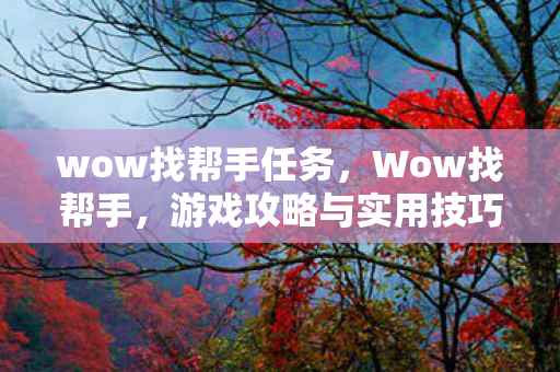 wow找帮手任务，Wow找帮手，游戏攻略与实用技巧分享