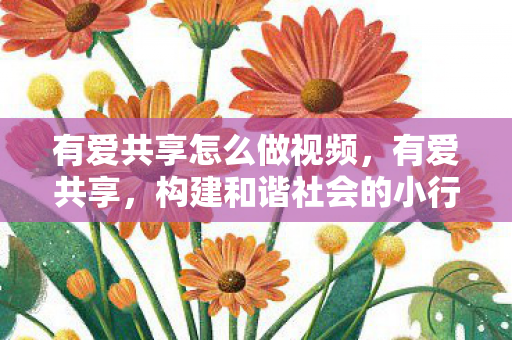 有爱共享怎么做视频，有爱共享，构建和谐社会的小行动与正能量