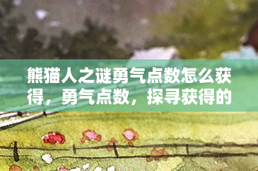 熊猫人之谜勇气点数怎么获得，勇气点数，探寻获得的途径与力量