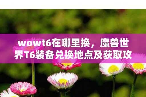 wowt6在哪里换，魔兽世界T6装备兑换地点及获取攻略