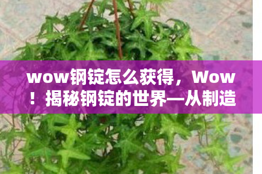 wow钢锭怎么获得，Wow！揭秘钢锭的世界—从制造到应用的全过程