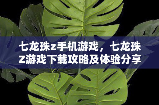 七龙珠z手机游戏，七龙珠Z游戏下载攻略及体验分享