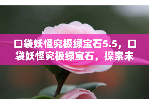 口袋妖怪究极绿宝石5.5，口袋妖怪究极绿宝石，探索未知的奇幻世界