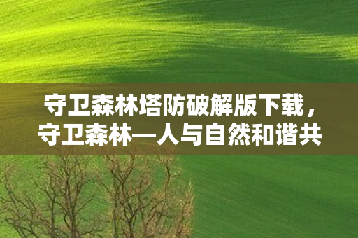 守卫森林塔防破解版下载，守卫森林—人与自然和谐共生的故事