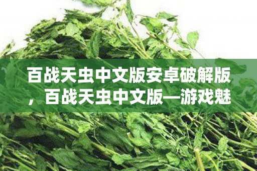 百战天虫中文版安卓破解版，百战天虫中文版—游戏魅力深度解析
