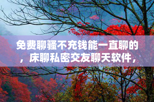 免费聊骚不充钱能一直聊的，床聊私密交友聊天软件，探索现代社交新领域