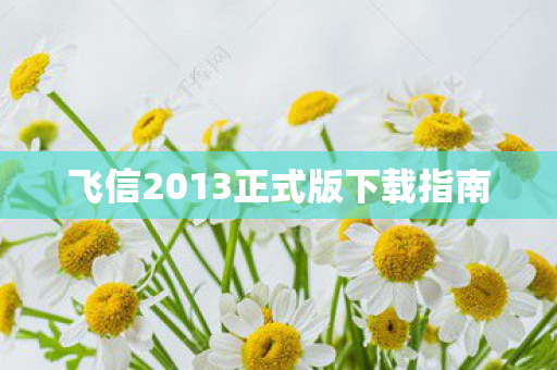 飞信2013正式版下载指南