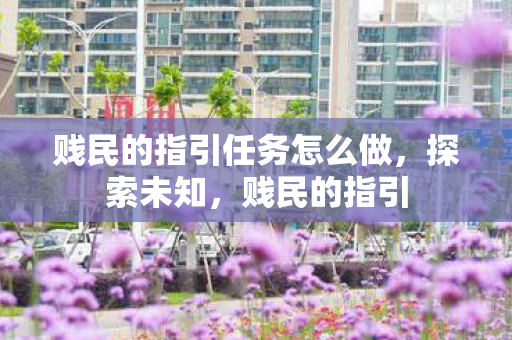 贱民的指引任务怎么做，探索未知，贱民的指引
