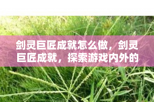 剑灵巨匠成就怎么做，剑灵巨匠成就，探索游戏内外的无尽荣耀