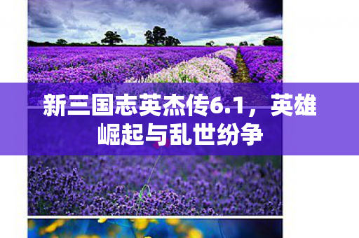 新三国志英杰传6.1，英雄崛起与乱世纷争