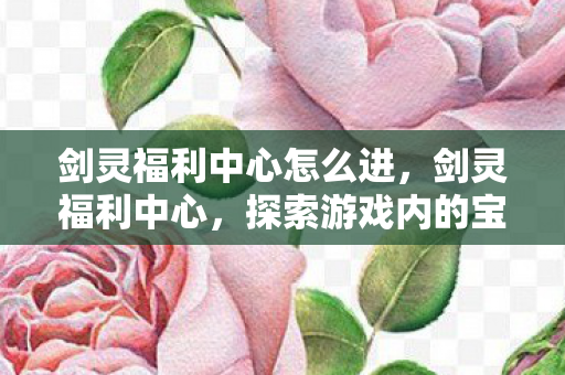 剑灵福利中心怎么进，剑灵福利中心，探索游戏内的宝藏与惊喜