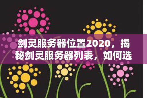 剑灵服务器位置2020，揭秘剑灵服务器列表，如何选择合适的服务器与角色，成为顶尖玩家？