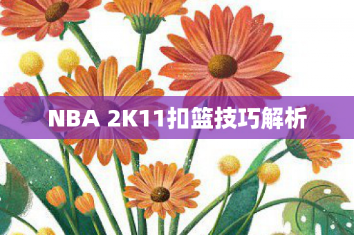 NBA 2K11扣篮技巧解析