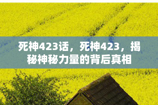 死神423话，死神423，揭秘神秘力量的背后真相