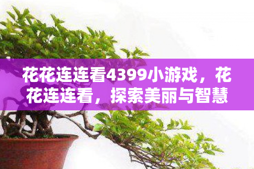 花花连连看4399小游戏，花花连连看，探索美丽与智慧的交织