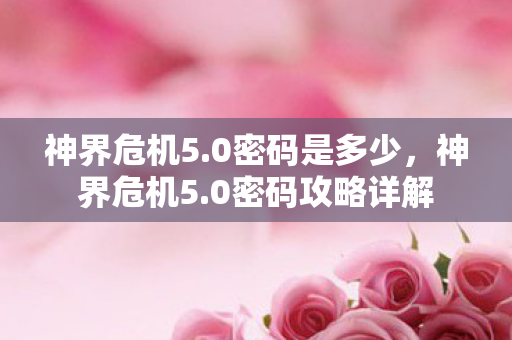 神界危机5.0密码是多少，神界危机5.0密码攻略详解